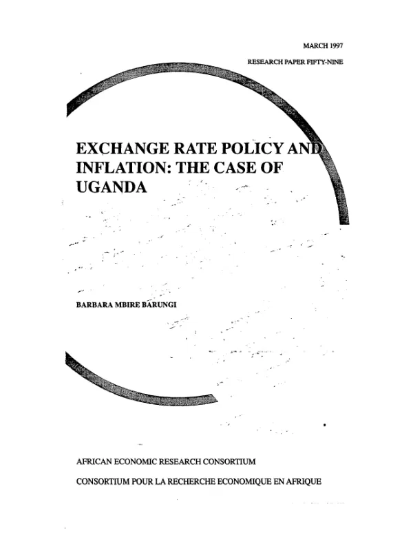 Exchange rate policy and inflation : the case of Uganda