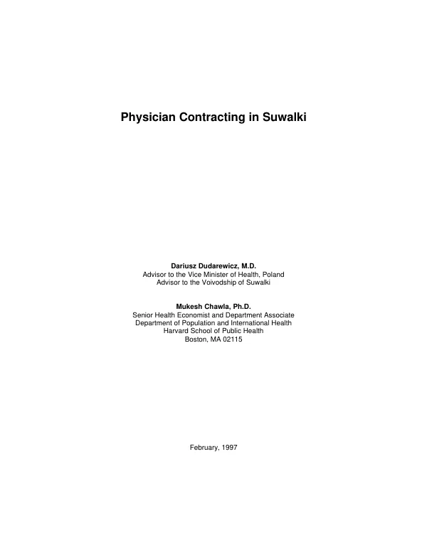 Physician contracting in Suwalki