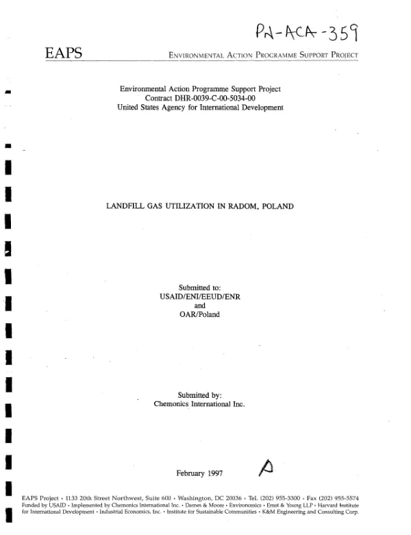 Landfill gas utilization in Radom, Poland