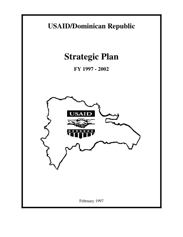 USAID/Dominican Republic : strategic plan, FY 1997-2002