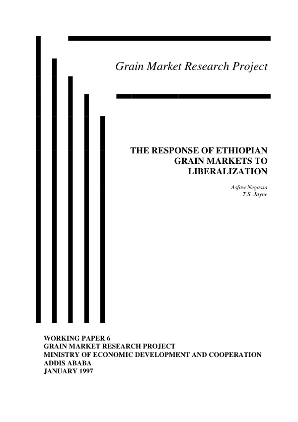 Response of Ethiopian grain markets to liberalization