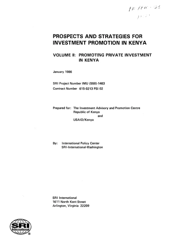 Promoting private investment in Kenya