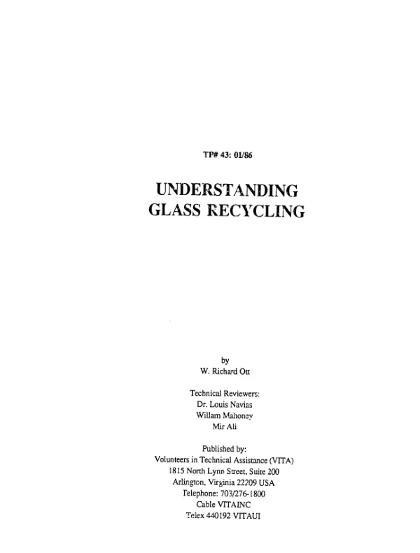 Understanding glass recycling