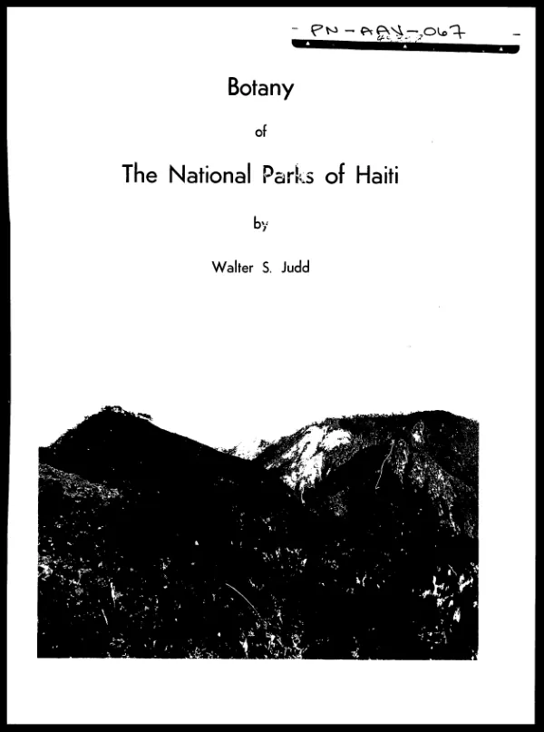 Floristic study of La Visite and Macaya National Parks, Haiti