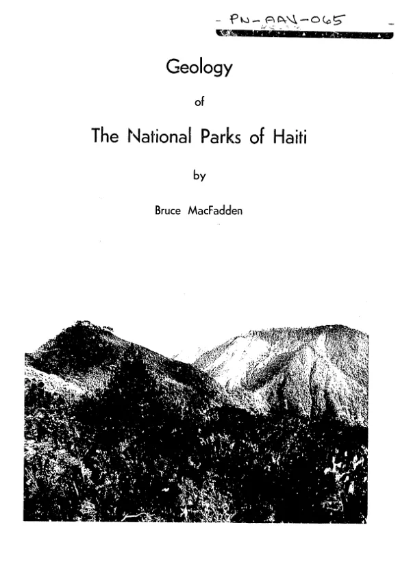 Geological setting of Macaya and La Visite National Parks, southern peninsula of Haiti