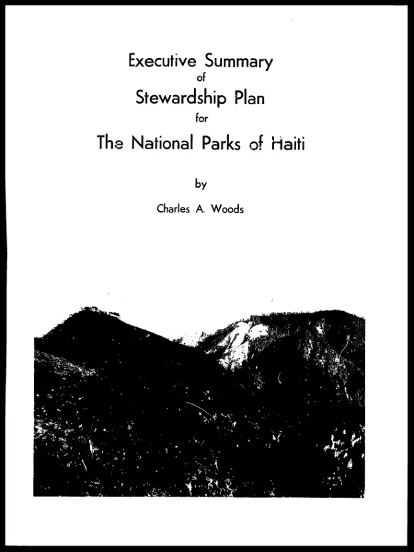 Executive summary : a plan for the national parks of Haiti