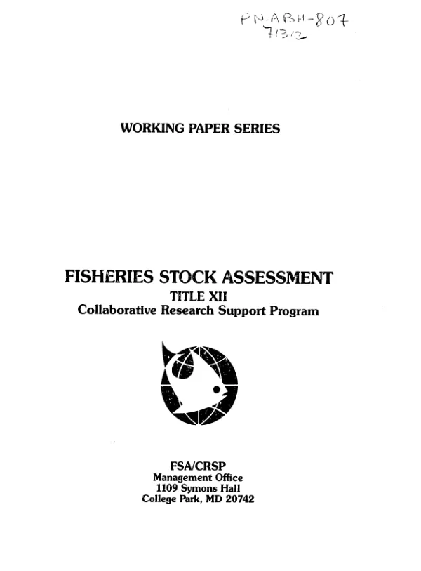Empirical approach to multispecies stock assessment