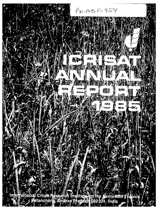 ICRISAT annual report 1985