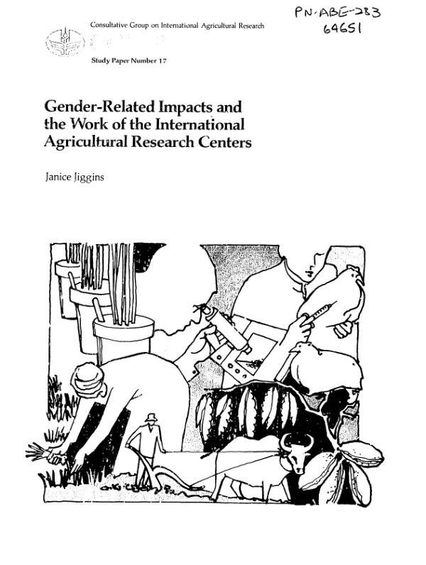 Gender-related impacts and the work of the international agricultural research centers