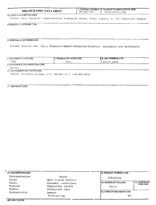 Evaluation of the Caribbean Agricultural Trading Company (CATCO), project no. 538-0080