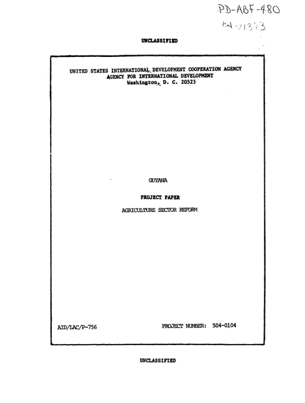 Agriculture sector reform