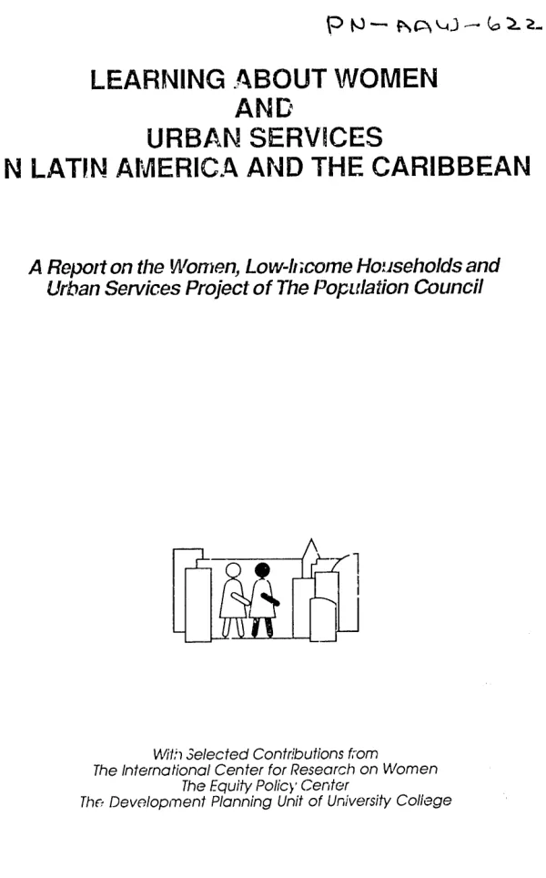 Learning about women and urban services in Latin America and the Caribbean : a report on the women, low-income households and urban services project of the Population Council