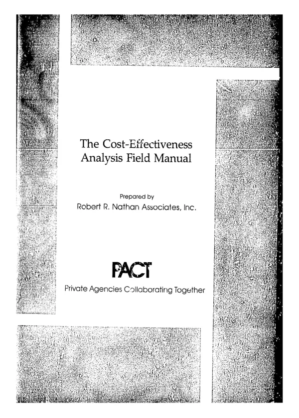 Cost-effectiveness analysis field manual