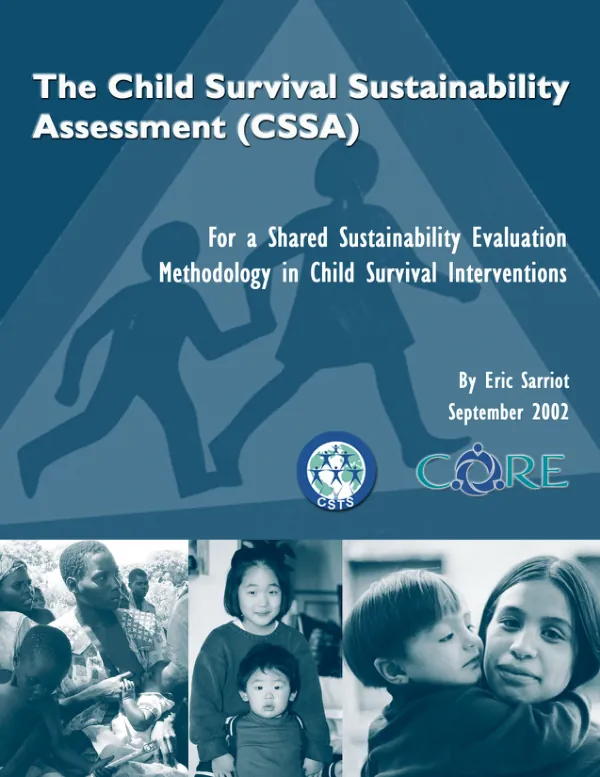 Child survival sustainability assessment (CSSA) : for a shared sustainability evaluation methodology in child survival interventions