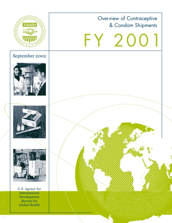 Overview of contraceptive & condom shipments, FY 2001