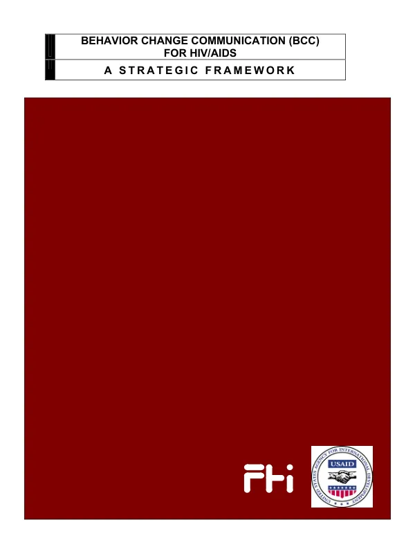 Behavior change communication (BCC) for HIV/AIDS : a strategic framework