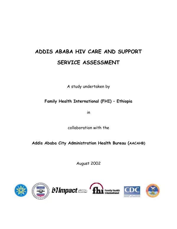 Addis Ababa HIV care and support service assessment