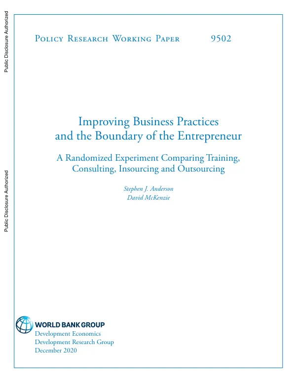 Improving Business Practicesand the Boundary of the Entrepreneur