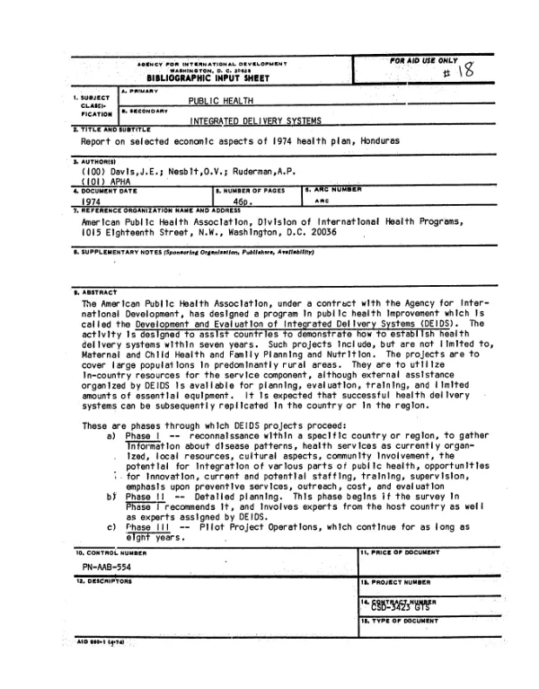 Securities Depository Center : electornic [i.e. electronic] clearing & settlement (investor level) -- final report