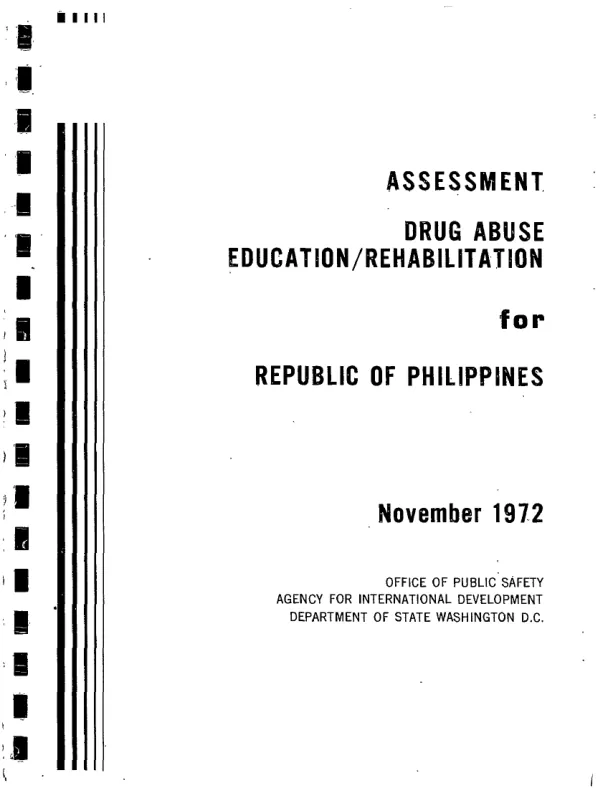 Assessment : drug abuse education/rehabilitation for Republic of Philippines