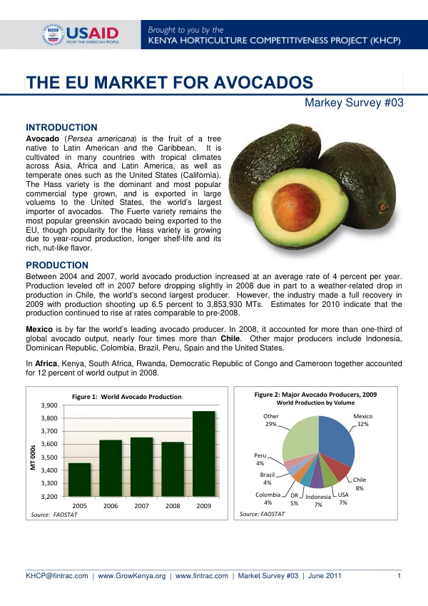 The EU Market for Avocados - KHCP Market Survey #03
