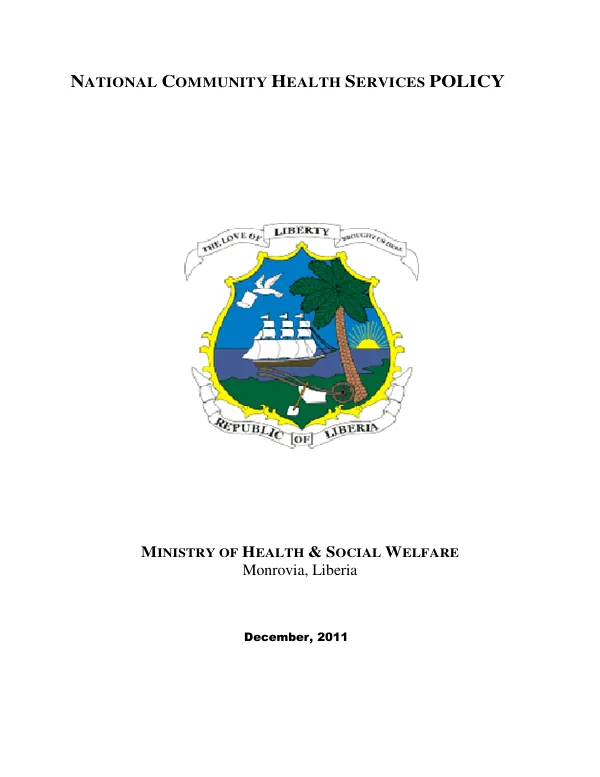 National Community Health Services Policy, Final