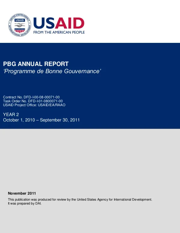 PBG Annual Report Year 2