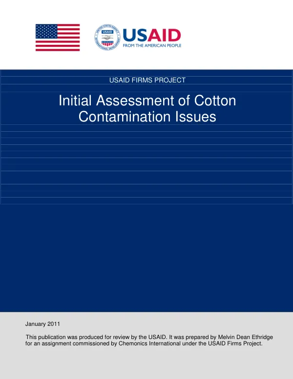 Initial Assessment of Cotton Contamination Issues