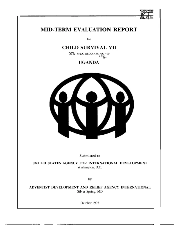 Mid-term evaluation report for child survival VII : OTR #PDC-0500-A-00-1097-00 -- Uganda