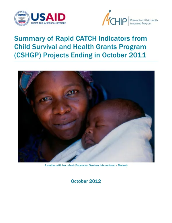 MCHIP_PVONGO_FY11 CATCH Report final_2011