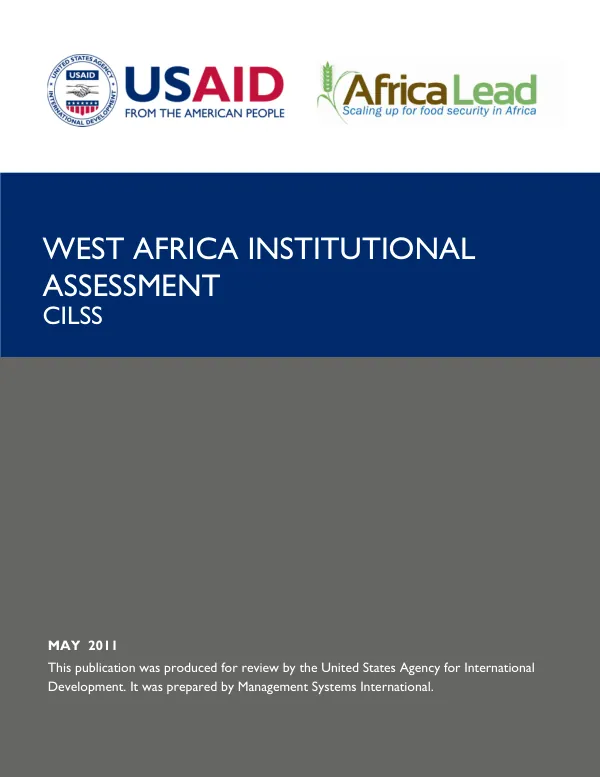 West Africa Institutional Assessment CILSS