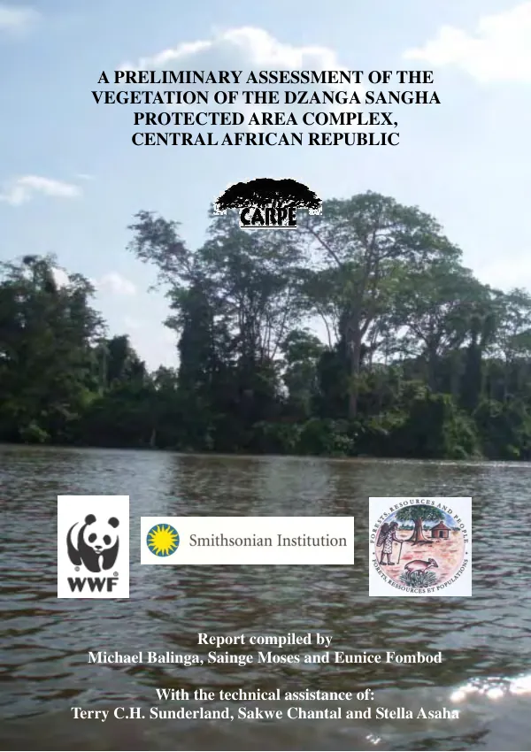 A preliminary assessment of the vegetation of the Dzanga Sangha Protected Area Complex, Central African Republic