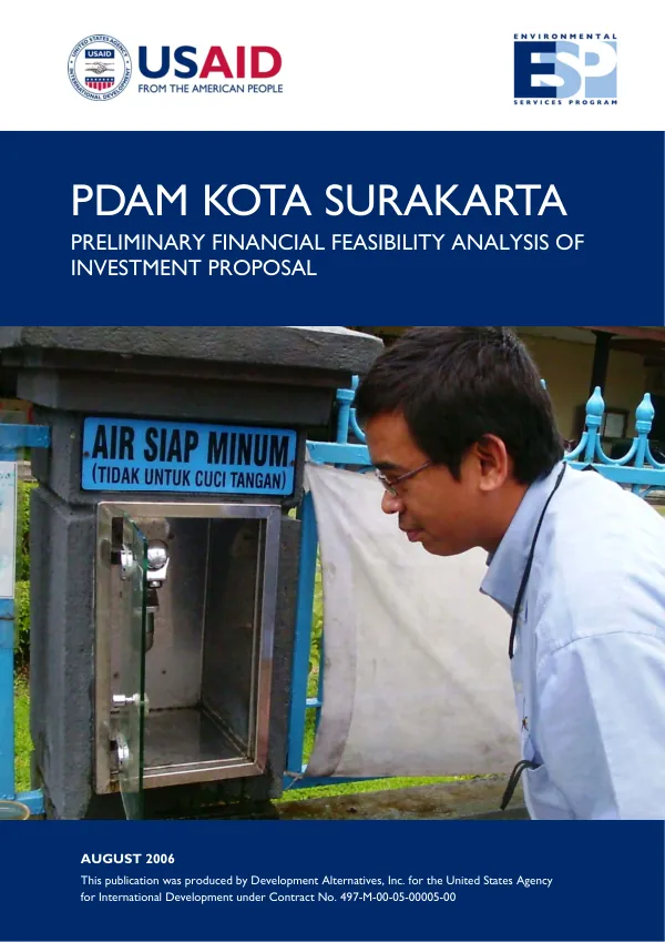 PDAM Kota Surakarta : preliminary financial feasibility analysis of investment proposal