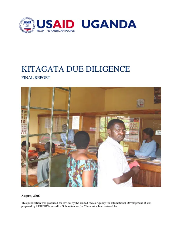 Kitagata due diligence : final report