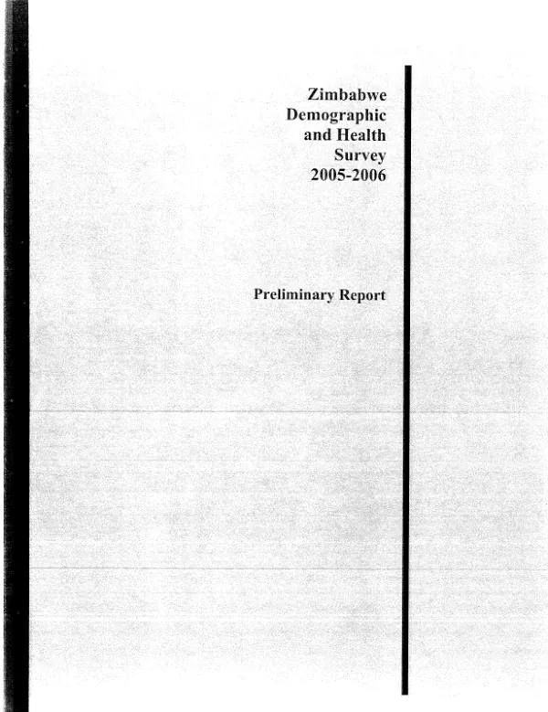 Zimbabwe demographic and health survey 2005-2006 : preliminary report