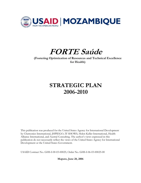 Strategic plan 2006-2010