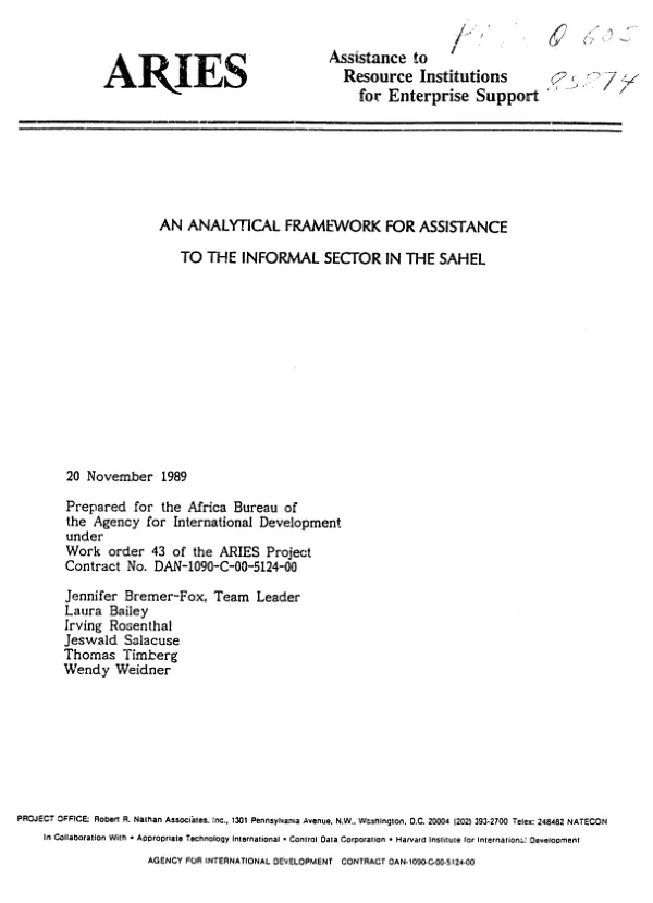 Nutrition and food security early warning in Niger : recommendations for the Famine Early Warning Systems Network (FEWS NET) and partners to monitor and address the information gaps in Niger