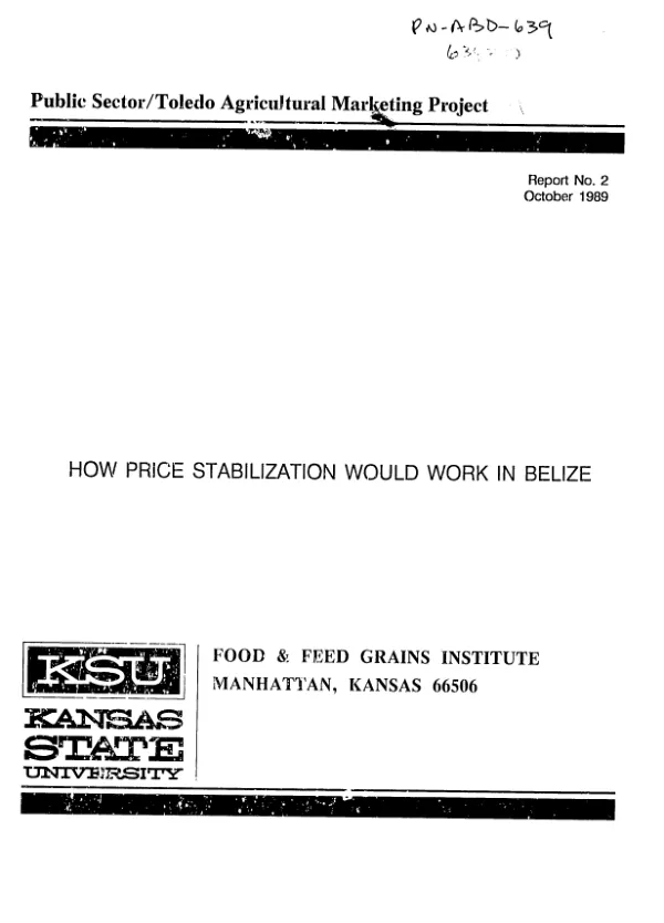 How price stabilization would work in Belize