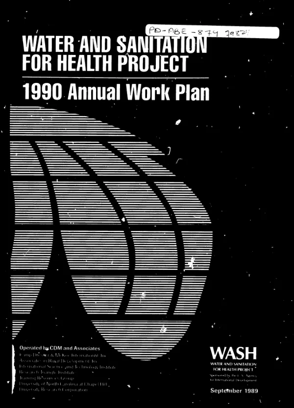 Water and sanitation for health project : 1990 annual work plan