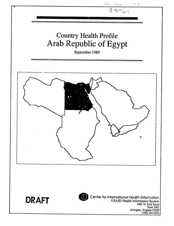 Country health profile : Arab Republic of Egypt