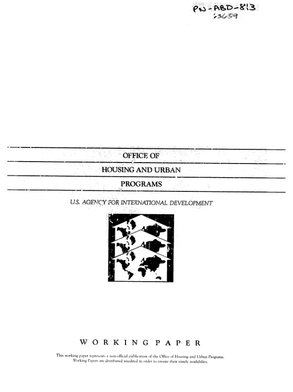 Congressional inquiry on urbanization : summary of cable responses