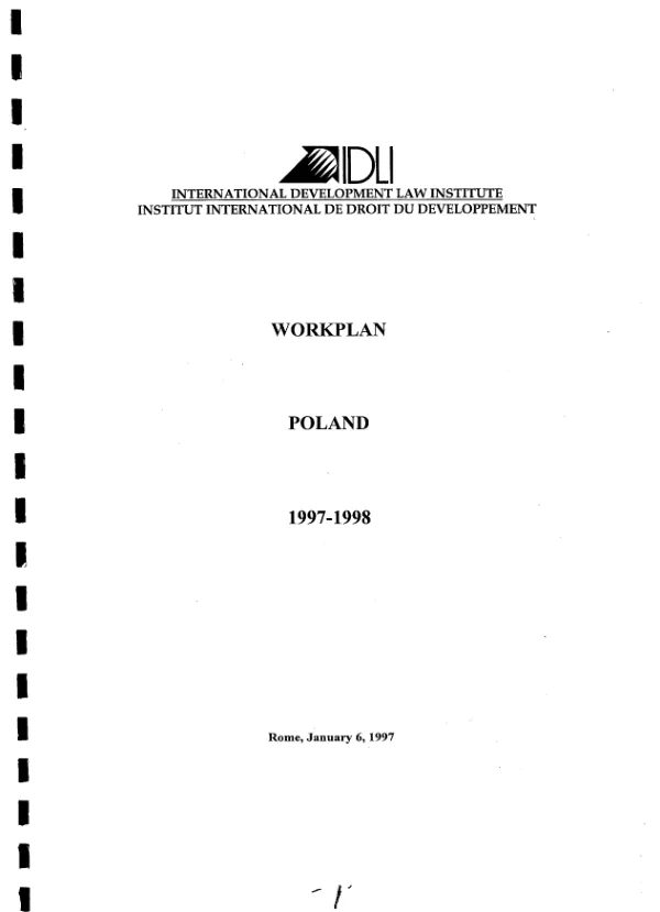 Workplan : Poland, 1997-1998