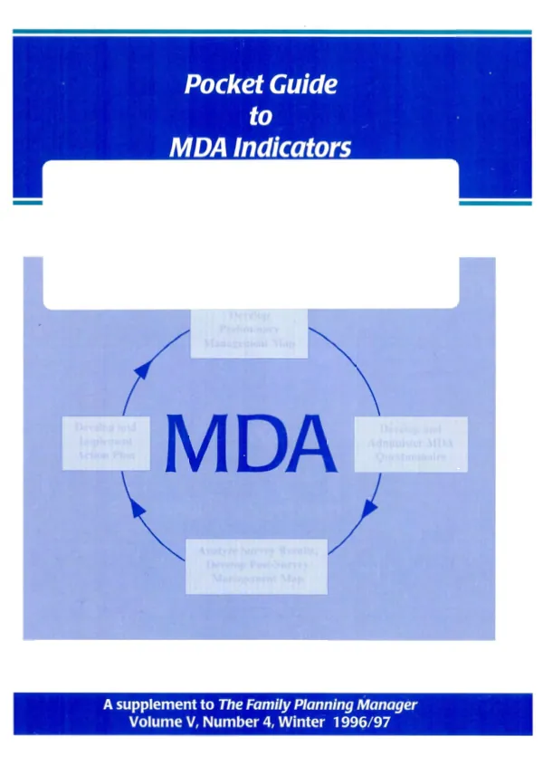 Pocket guide to MDA indicators