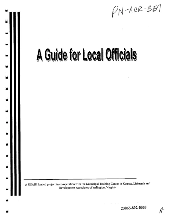 Guide for local officials