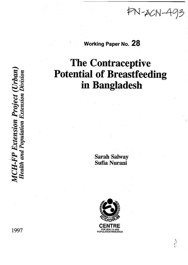 The contraceptive potential of breastfeeding in Bangladesh