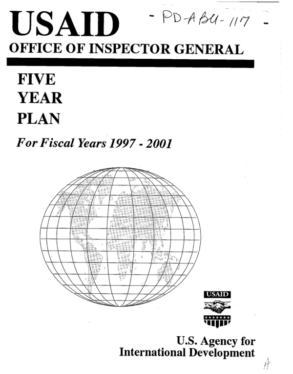 USAID Office of Inspector General : five year [strategic] plan for fiscal years 1997-2001