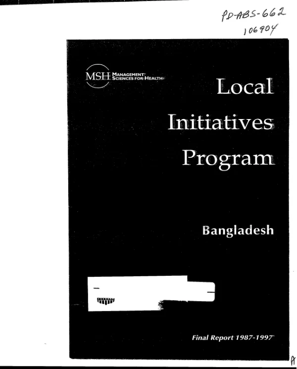 Local initiatives program [LIP], Bangladesh : final report 1987-1997