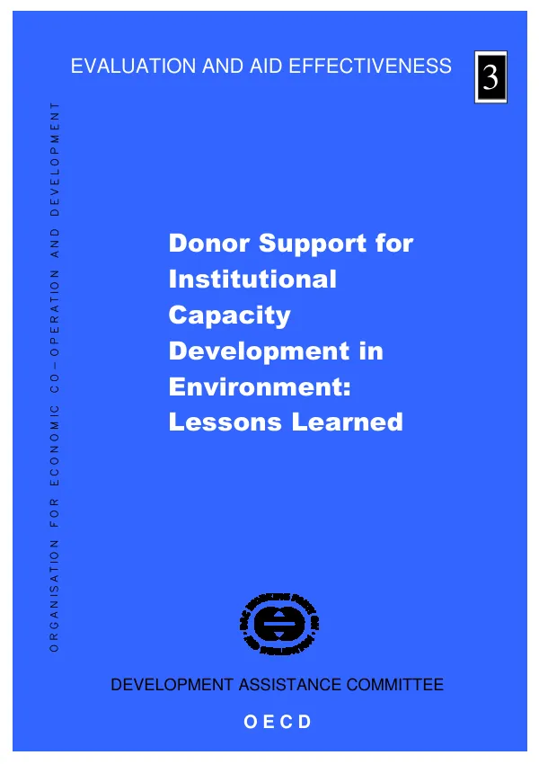Donor support for institutional capacity development in environment : lessons learned