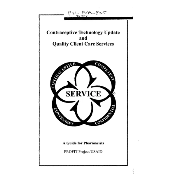 Contraceptive technology update and quality client care services : a guide for pharmacists
