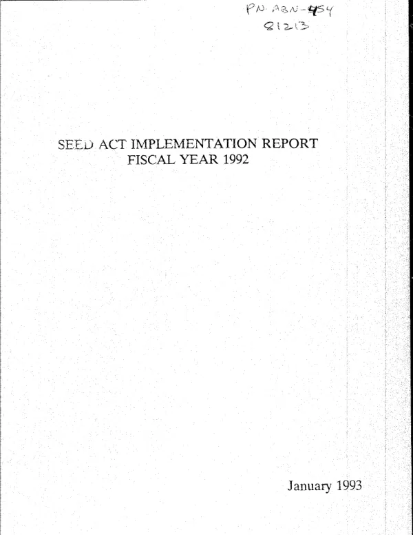 USAID/Egypt portfolio implementation reviews, November 18 to December 4, 1996